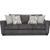 Queen Sleeper Sofa in Wowza Dusk Grey Fabric