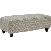 49" Cocktail Ottoman in Bynum Sand Pattern Fabric