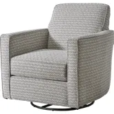 Swivel Glider Accent Chair in Sony Panda Multicolor Fabric