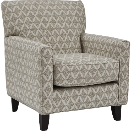 Accent Chair in Bynum Sand Taupe & Gold Fabric