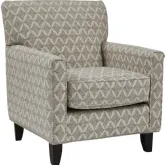 Accent Chair in Bynum Sand Taupe & Gold Fabric