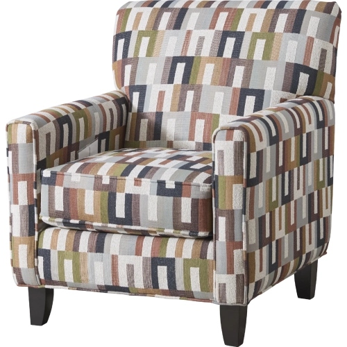 Accent Chair in Stitch Vintage Multicolor Fabric