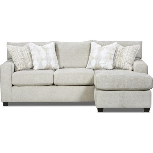 Sectional Sofa w/ Right Facing Chaise in Kittery Dove Beige Fabric