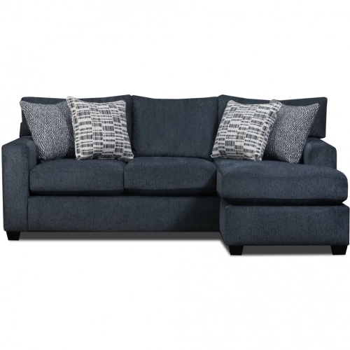 Sectional Sofa w/ Right Arm Facing Chaise in Universal Denim Blue Fabric