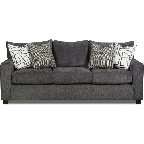 Sofa in Ripple Midnight Charcoal Fabric