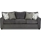 Sofa in Ripple Midnight Charcoal Fabric