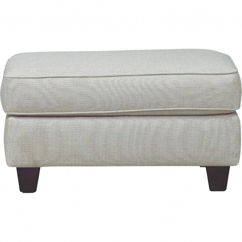 36" Cocktail Ottoman in Awesome Oatmeal Khaki Neutral Fabric