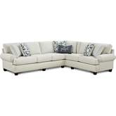 Sectional Sofa with Left Facing Sofa in Awesome Oatmeal Khaki Fabric