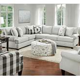 Sectional Sofa in Dizzy Iron Multicolor Grey Fabric