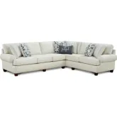 Sectional Sofa in Awesome Oatmeal Neutral Fabric