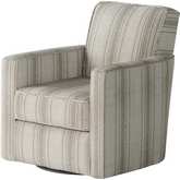Swivel Glider Accent Chair in Saltgrass Linen Multicolor Fabric