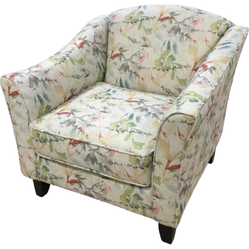 Accent Chair in Jasmine Lily Multicolor Fabric
