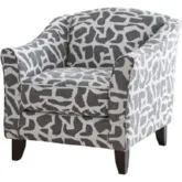 Accent Chair in Lilypad Charcoal Multicolor Fabric