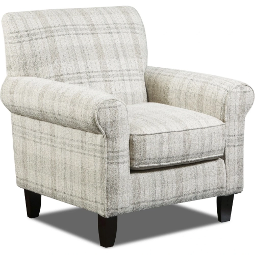Accent Chair in Frye Opal Multicolor Neutral Plaid Performance Fabric