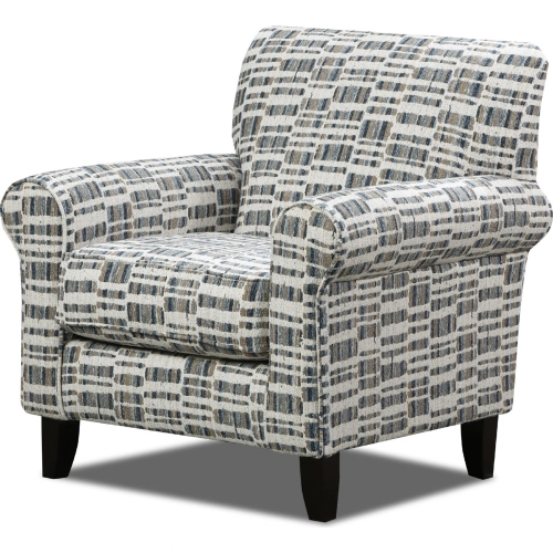Accent Chair in Stiletto Blue Multicolor Fabric