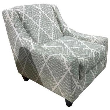 Accent Chair in Emaline Moss Green Fabric