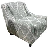 Accent Chair in Emaline Moss Green Fabric