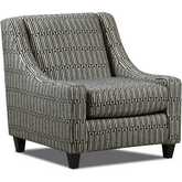 Accent Chair in Lodge Ebony Charcoal Grey Fabric