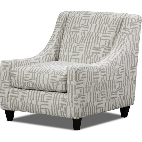 Accent Chair in Zammit Snow Beige Fabric