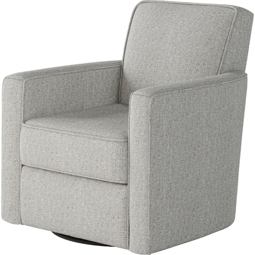Swivel Glider Accent Chair in Sugarshack Metal Gray Fabric