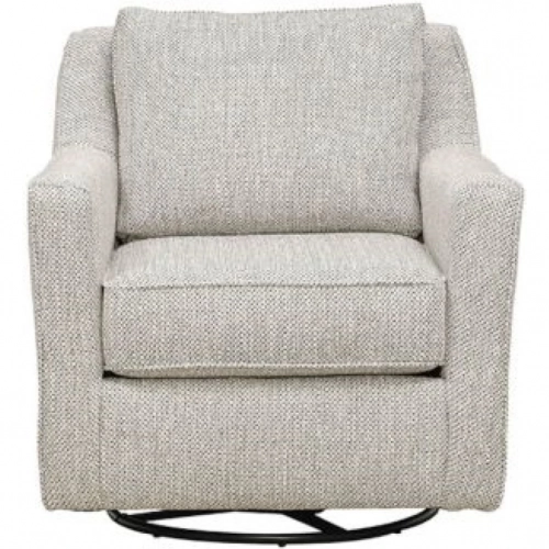 Swivel Glider Accent Chair in Harlow Denim Tan Fabric
