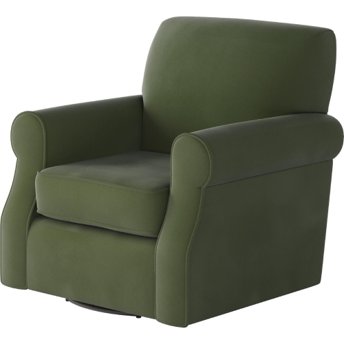 Swivel Accent Chair in Bella Forrest Green Fabric