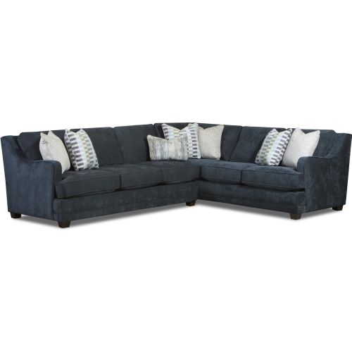 Sectional Sofa in Elise Ink Cockpit Grey Fabric