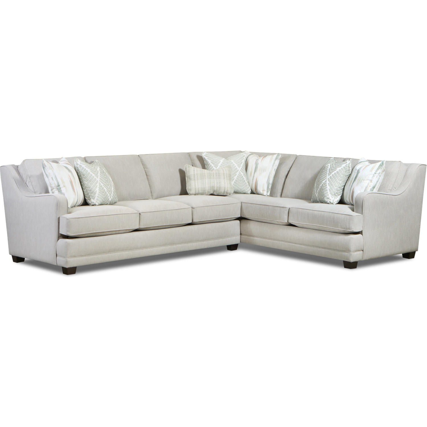 Southern Furniture 700031R+33L Charlotte Cremini Sectional 700031R33L Sectional Sofa in