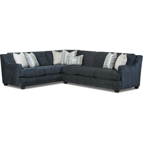 Sectional Sofa in Elise Ink Cockpit Grey Fabric