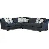 Sectional Sofa in Elise Ink Cockpit Grey Fabric
