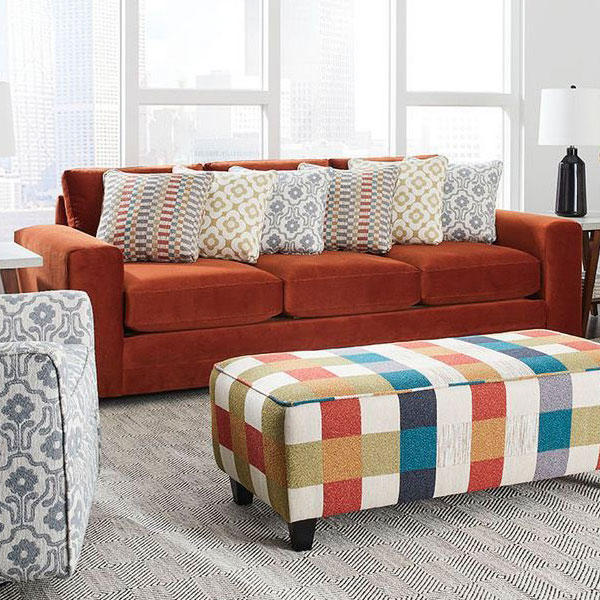 Rust Sofa Cushions Baci Living Room