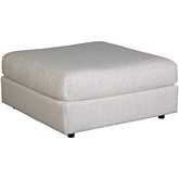 Ottoman in Durango Pewter Fabric