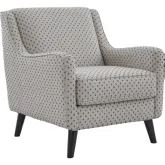 Accent Chair in Colonial Navy Cream & Black Fabric