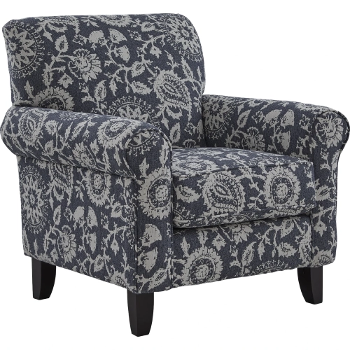 Accent Chair in Brianne Powder Taupe & Gray Floral Fabric