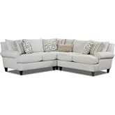 3 Piece Sectional Sofa in Durango Pewter Neutral Performance Fabric
