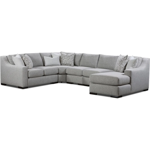 5 Piece Sectional Sofa w/ Right Facing Chaise in Durango Moose