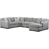5 Piece Sectional Sofa w/ Right Facing Chaise in Durango Moose