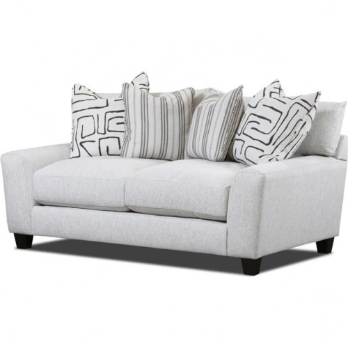 Loveseat in Durango Pewter Off White Fabric