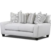Loveseat in Durango Pewter Off White Fabric