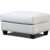 39" Ottoman in Durango Pewter Off White Fabric