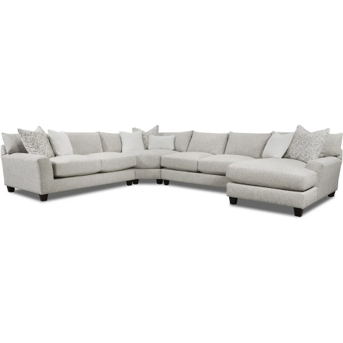 4 Piece Sectional Sofa w/ Right Arm Facing Chaise in Durango Moose Beige Fabric