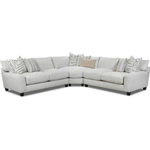 Sectional Sofa in Durango Pewter Off White Fabric