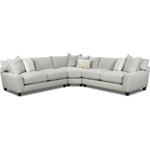 3 Piece L Sectional Sofa in Limelight Mineral Multicolor Performance Fabric