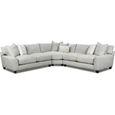 3 Piece L Sectional Sofa in Limelight Mineral Multicolor Performance Fabric