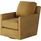 Swivel Glider Accent Chair in Bella Harvest Gold Fabric