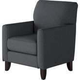 Accent Chair in Truth or Dare Navy Blue Fabric