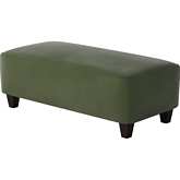 49" Cocktail Ottoman in Bella Forest Green Fabric
