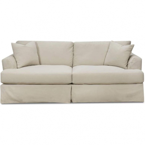 Sofa in Sutton Sand Fabric Slip Cover