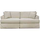 Sofa in Sutton Sand Fabric Slip Cover