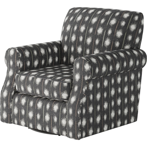 Swivel Accent Chair in Bindi Pepper Fabric